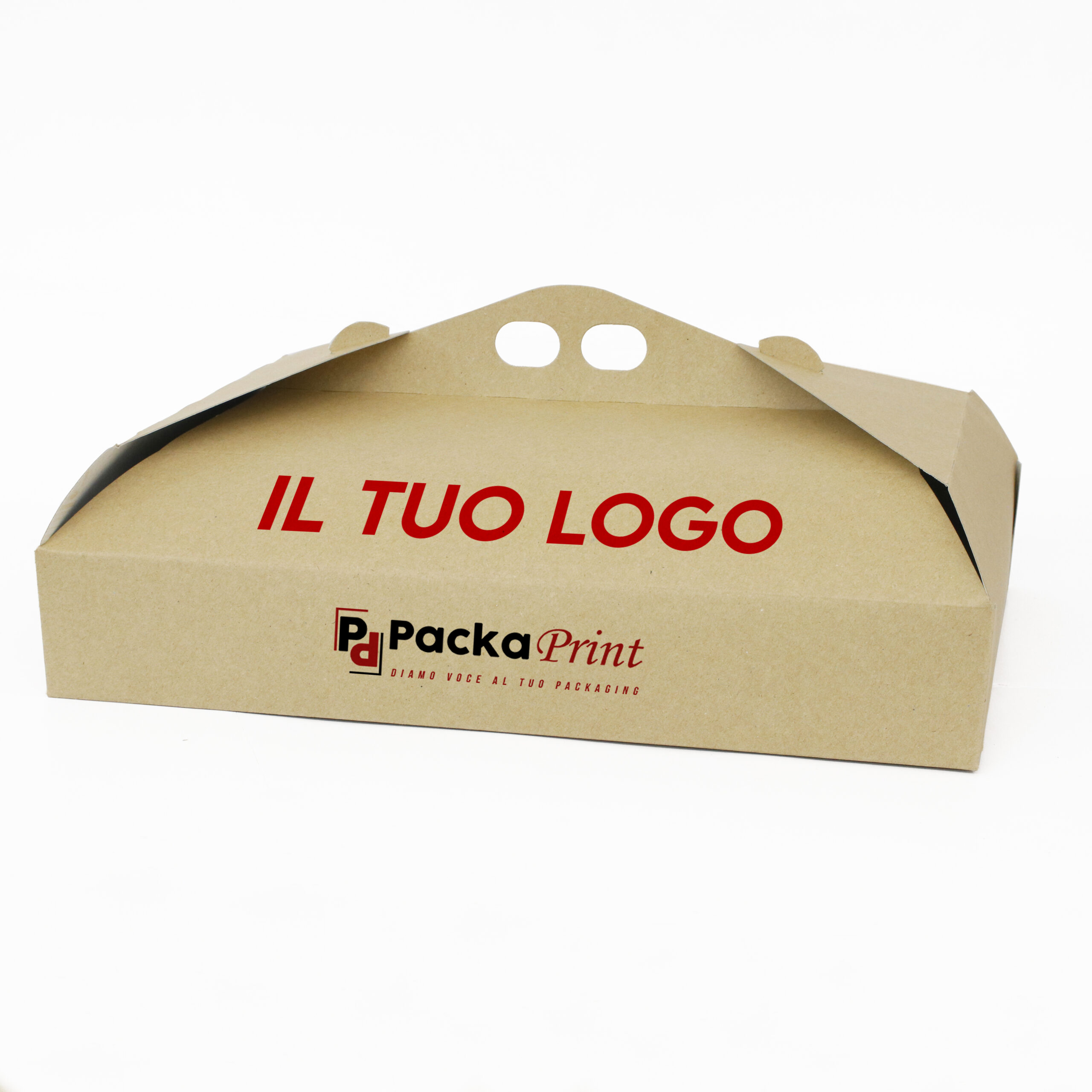 25pz Scatola Porta Paste Classica pasticceria in Carta Kraft EcoLife Avana 28x39x6,5cm - immagine 2