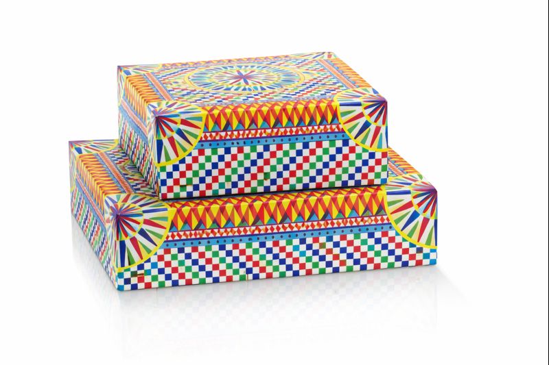 50pz Scatola confezione in cartoncino Mediterraneo