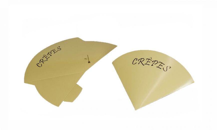 250pz Porta Crepes in cartoncino politenato a tasca 1/4 - immagine 2